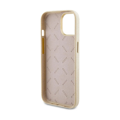 Guess Hülle Glitter Glossy Script Gold - iPhone 15
