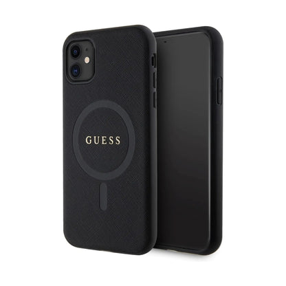 Guess Saffiano Für Magsafe Schwarz - iPhone 11