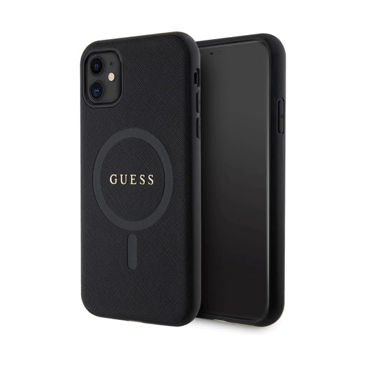 Guess Saffiano Für Magsafe Schwarz - iPhone 11