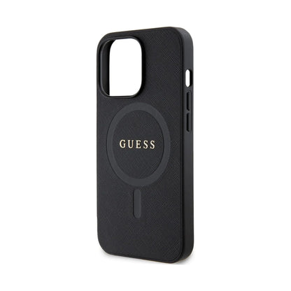 Guess Saffiano Für Magsafe Schwarz - iPhone 13 Pro