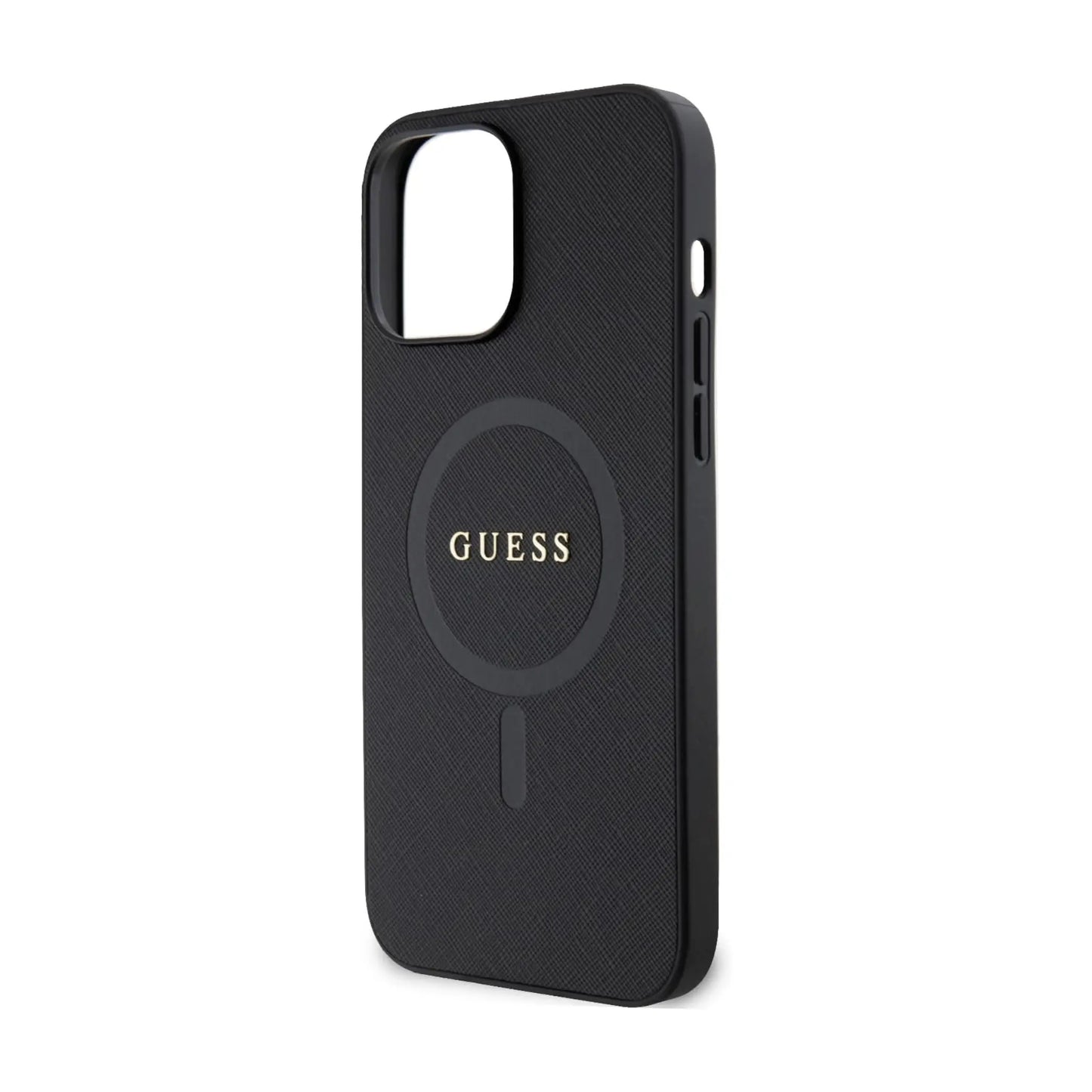 Guess Hülle Saffiano MagSafe Schwarz - iPhone 13 Pro Max