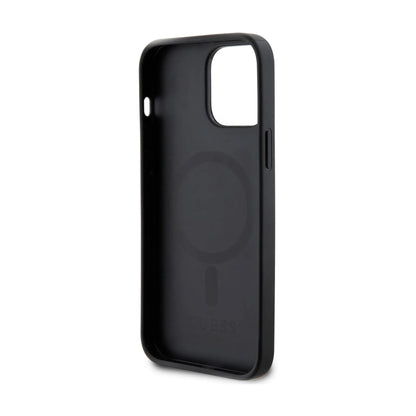 Guess Hülle Saffiano MagSafe Schwarz - iPhone 13 Pro Max
