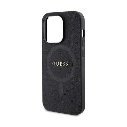 Guess Hülle Saffiano MagSafe Schwarz - iPhone 14 Pro