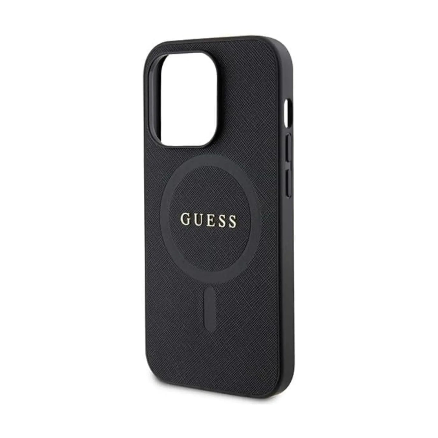 Guess Saffiano Für Magsafe Schwarz - iPhone 15 Pro