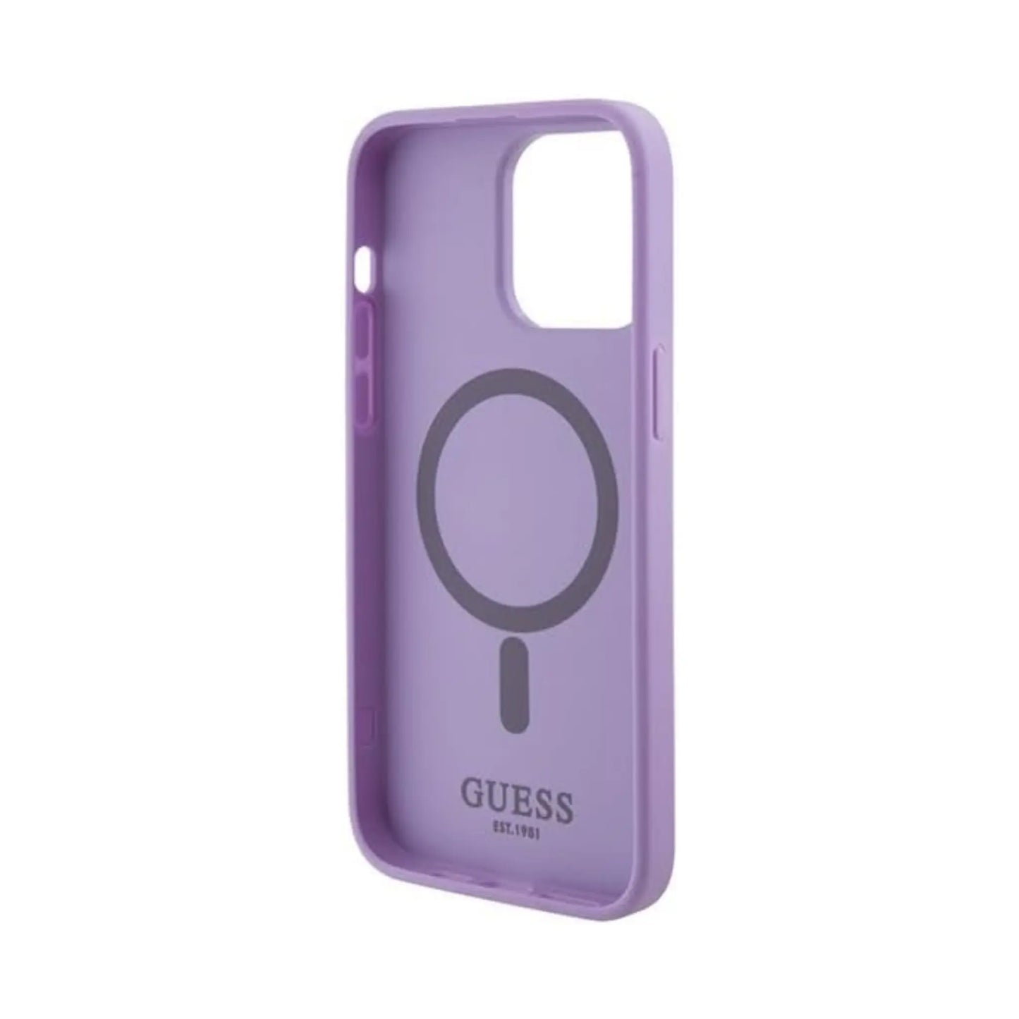 Guess Saffiano Für Magsafe Lila - iPhone 15 Pro