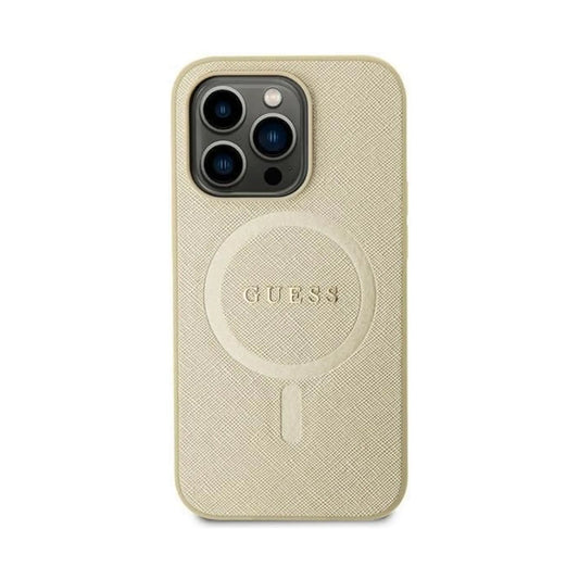 Guess Saffiano Für Magsafe Gold - iPhone 15