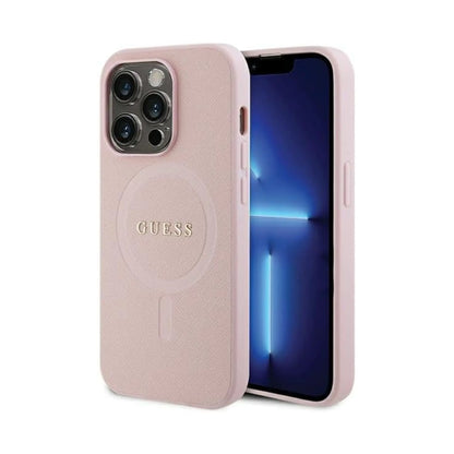 Guess GUHMP13LPSAHMCP Saffiano Für Magsafe Rosa - iPhone 13 Pro / 13