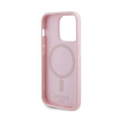 Guess Saffiano Für Magsafe Rosa - iPhone 14 Pro Max
