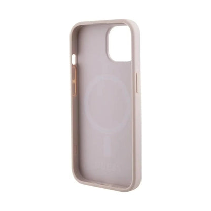 Guess Hülle Saffiano MagSafe Pink - iPhone 15