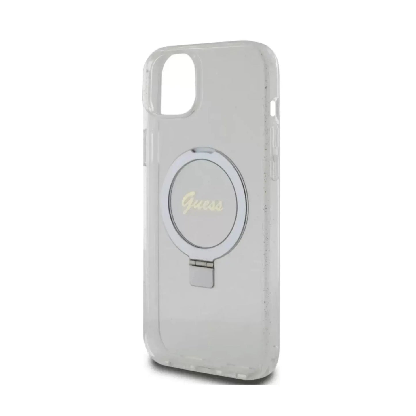 Guess Hülle MagSafe Script Logo Transparent - iPhone 15 Plus / 14 Plus