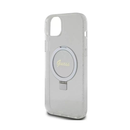 Guess Hülle MagSafe Script Logo Transparent - iPhone 15 Plus / 14 Plus