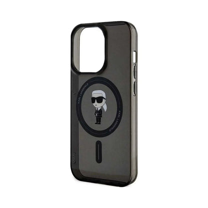 Karl Lagerfeld IML Ikonik MagSafe Hardcase KLHMP14LHFCKNOK, Schwarz - iPhone 14 Pro