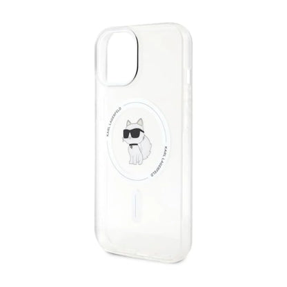 Karl Lagerfeld Hülle IML MagSafe Choupette Sitzend Transparent – iPhone 15