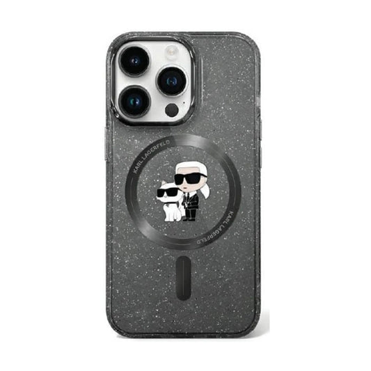 Karl Lagerfeld Hülle KLHMN61HGKCNOK Karl & Choupette Glitter MagSafe Schwarz – iPhone 11/XR