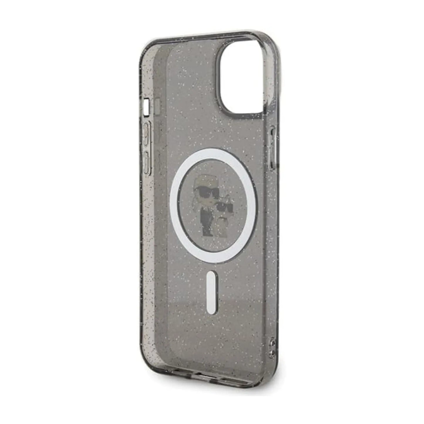 Karl Lagerfeld Hülle Karl & Choupette Glitter MagSafe Schwarz – iPhone 15