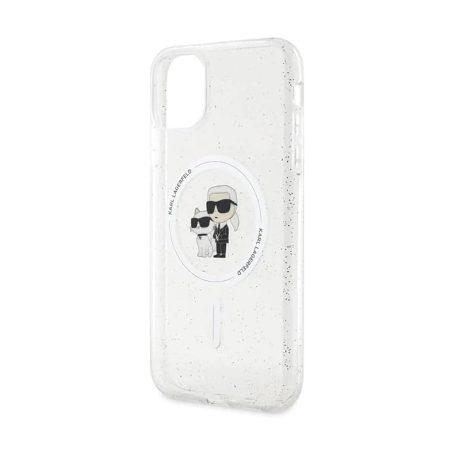 Karl Lagerfeld Hülle Karl & Choupette Glitter MagSafe Transparent – iPhone 11