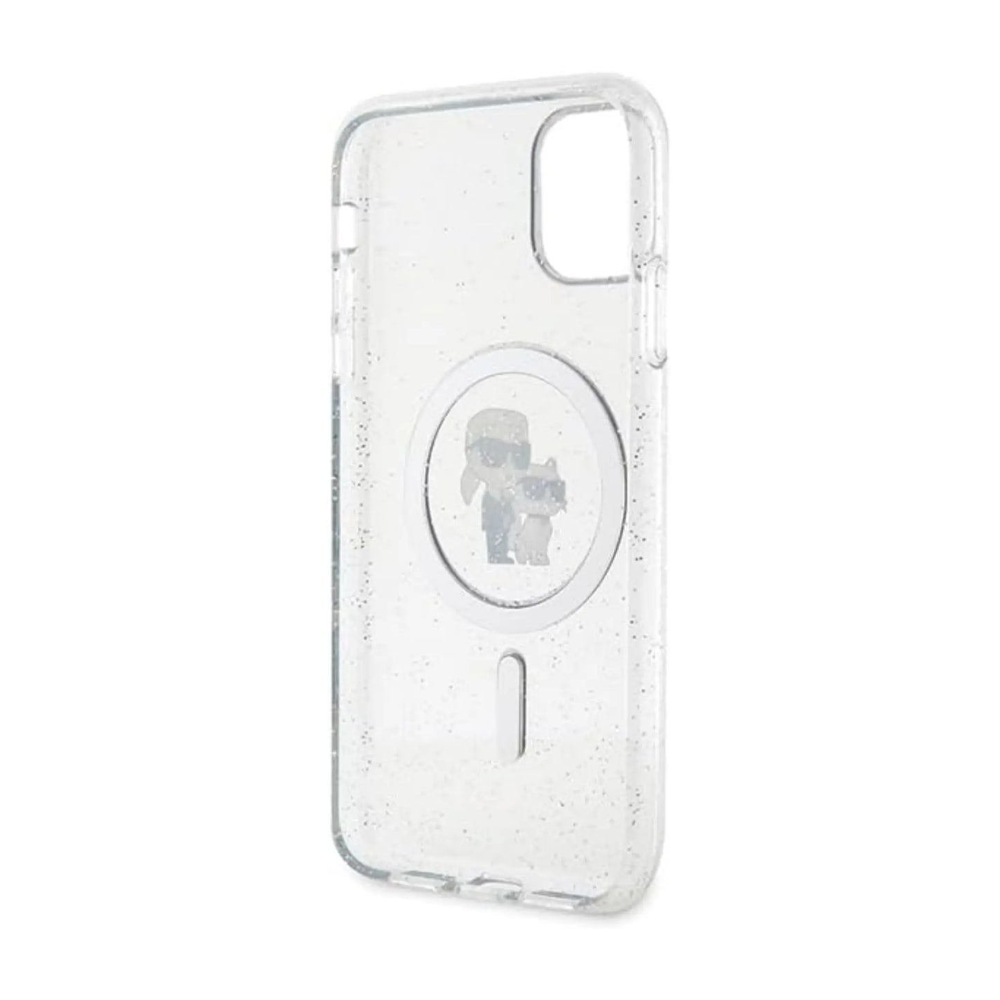 Karl Lagerfeld Hülle Karl & Choupette Glitter MagSafe Transparent – iPhone 11