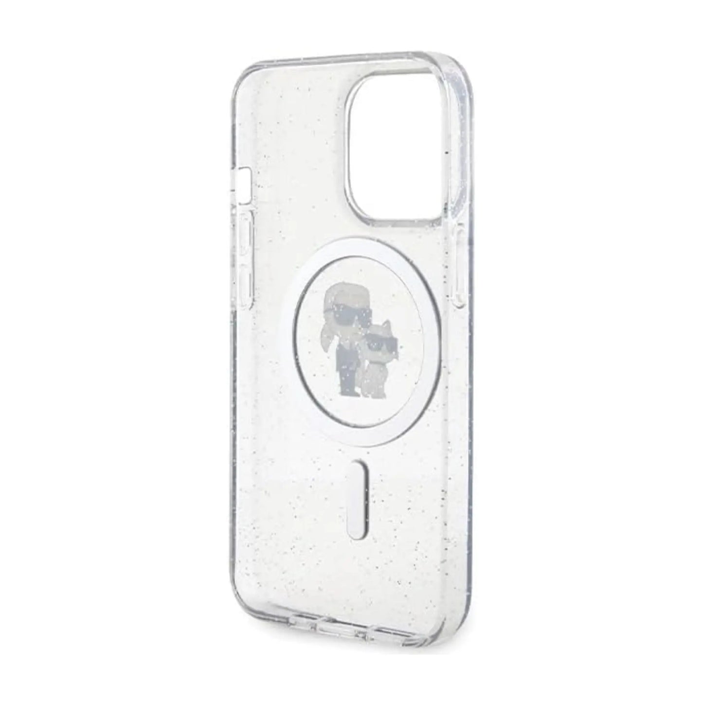 Karl Lagerfeld Hülle Karl & Choupette Glitter MagSafe Transparent – iPhone 13 Pro