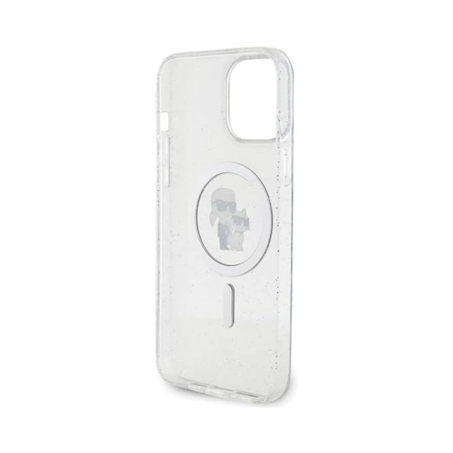 Karl Lagerfeld Hülle Karl & Choupette Glitter MagSafe Transparent – iPhone 13 Pro Max