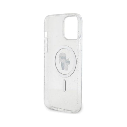 Karl Lagerfeld Hülle Karl & Choupette Glitter MagSafe Transparent – iPhone 13 Pro Max