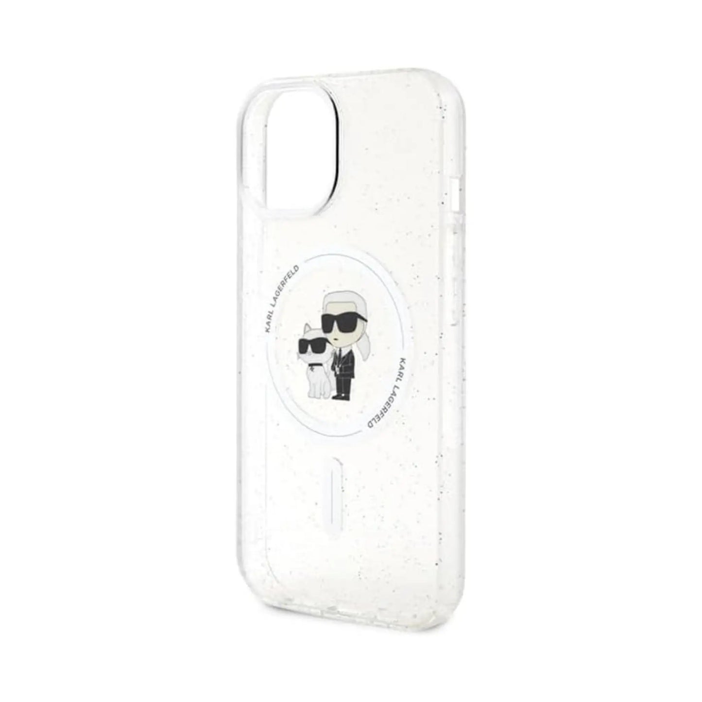 Karl Lagerfeld Karl & Choupette Glitter MagSafe Case, Transparent - iPhone 15