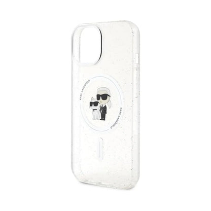 Karl Lagerfeld Karl & Choupette Glitter MagSafe Case, Transparent - iPhone 15