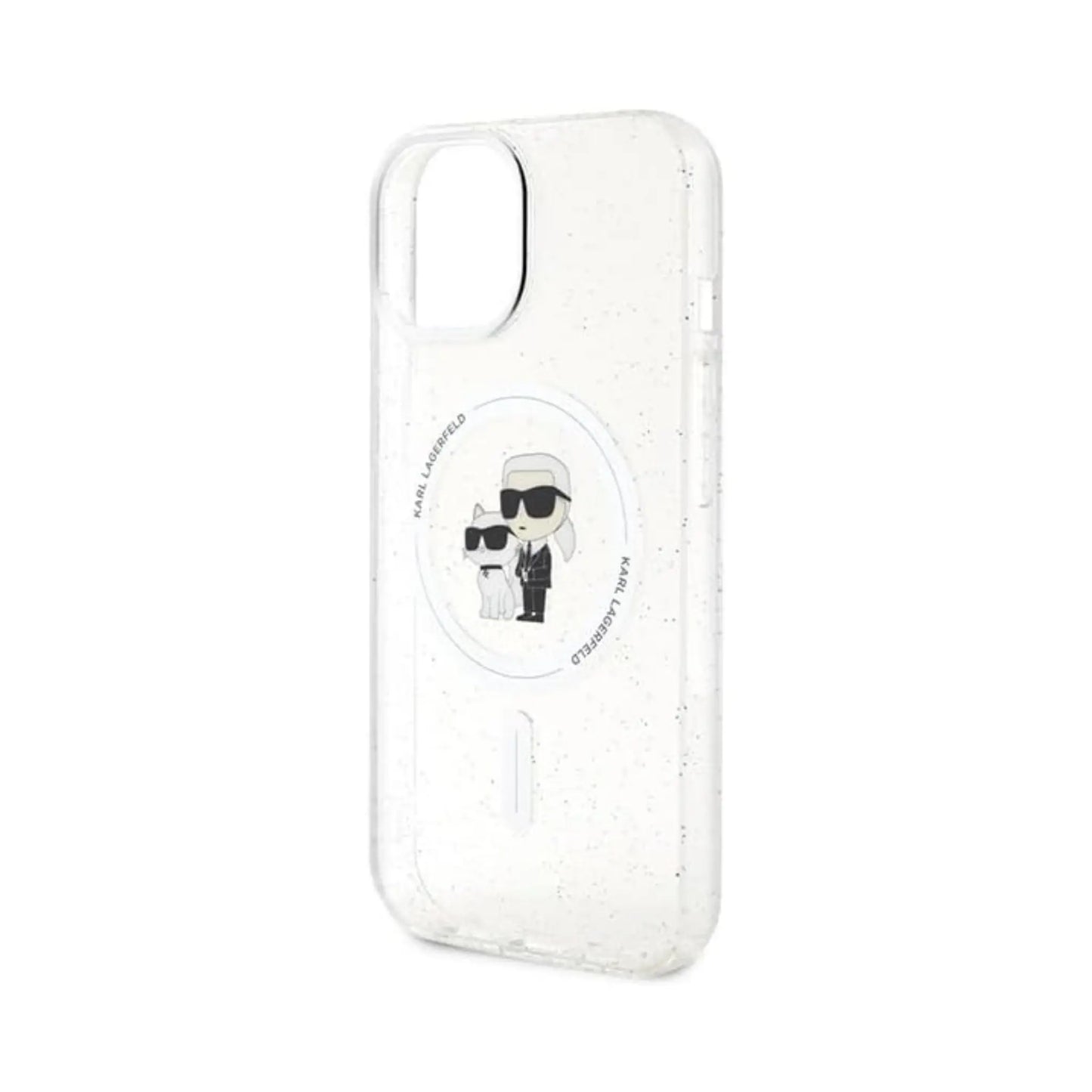 Karl Lagerfeld Karl & Choupette Glitter MagSafe Case, Transparent - iPhone 15 Plus