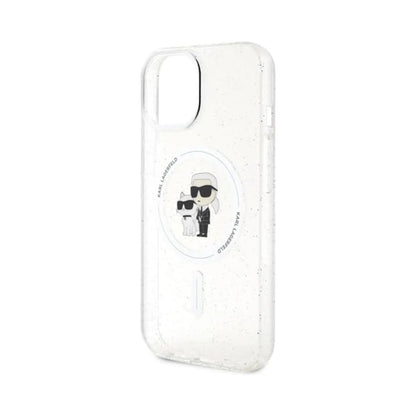 Karl Lagerfeld Karl & Choupette Glitter MagSafe Case, Transparent - iPhone 15 Plus