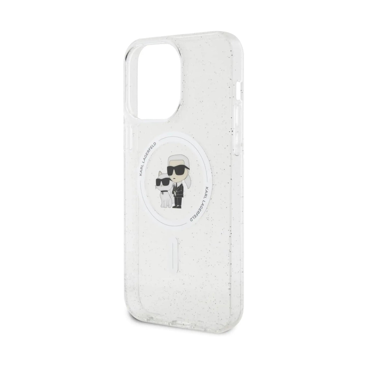 Karl Lagerfeld Karl & Choupette Glitter MagSafe Case, Transparent - iPhone 15 Pro Max