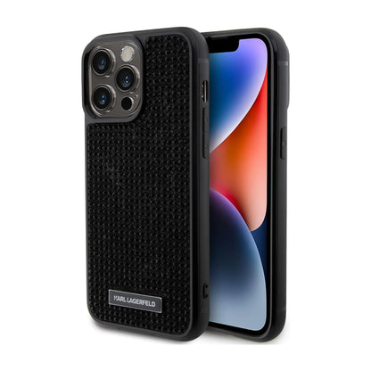 Karl Lagerfeld Hardcase KLHCP15LHDSPLK, Schwarz - iPhone 15 Pro