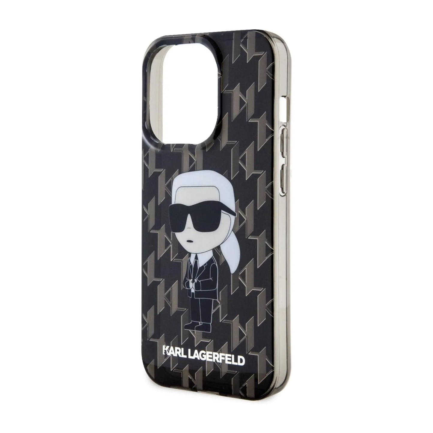 Karl Lagerfeld Hülle TPU Ikonik Monogram Schwarz – iPhone 15 Pro