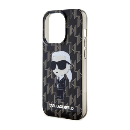 Karl Lagerfeld Hülle TPU Ikonik Monogram Schwarz – iPhone 15 Pro