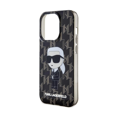 Karl Lagerfeld TPU Hardcase Ikonik Monogram Case, Schwarz - iPhone 15 Pro Max
