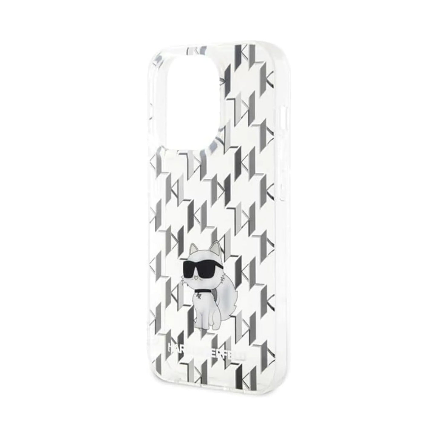 Karl Lagerfeld Hülle KLHCP15LHNCMKLT Monogram Choupette Schwarz – iPhone 15 Pro