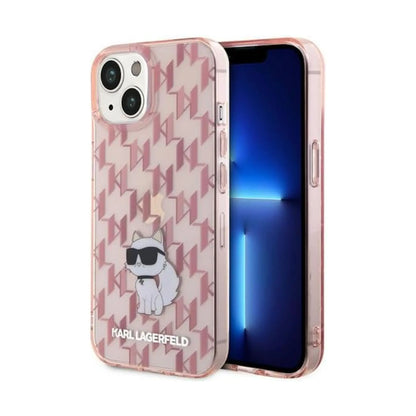 Karl Lagerfeld Hülle Monogram Choupette Pink – iPhone 15