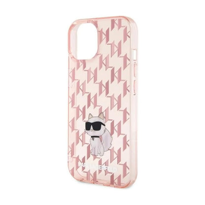 Karl Lagerfeld Hülle Monogram Choupette Pink – iPhone 15