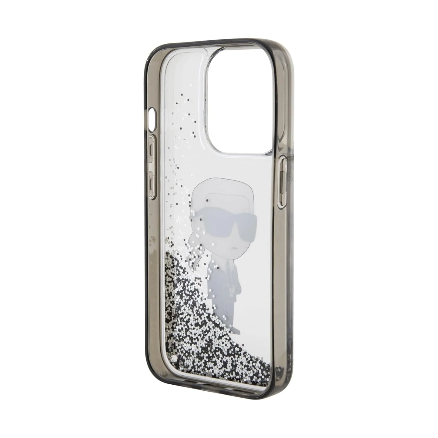 Karl Lagerfeld Hülle Liquid Glitter Ikonik Transparent – iPhone 15 Pro