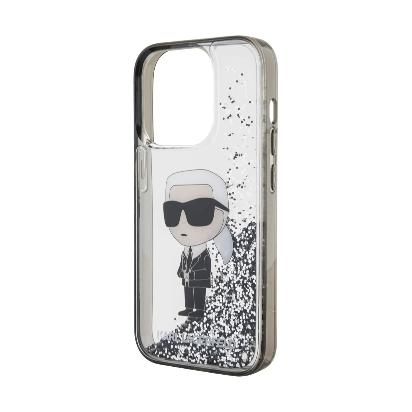 Karl Lagerfeld Liquid Glitter Ikonik Case, Transparent - iPhone 15 Pro Max