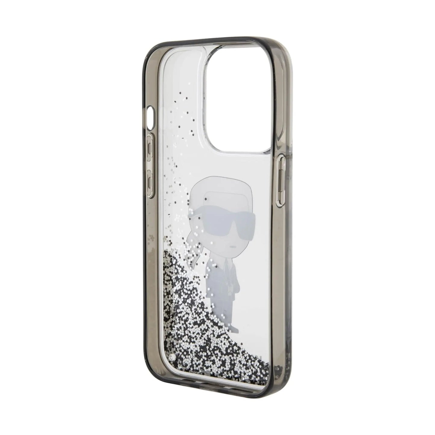 Karl Lagerfeld Liquid Glitter Ikonik Case, Transparent - iPhone 15 Pro Max