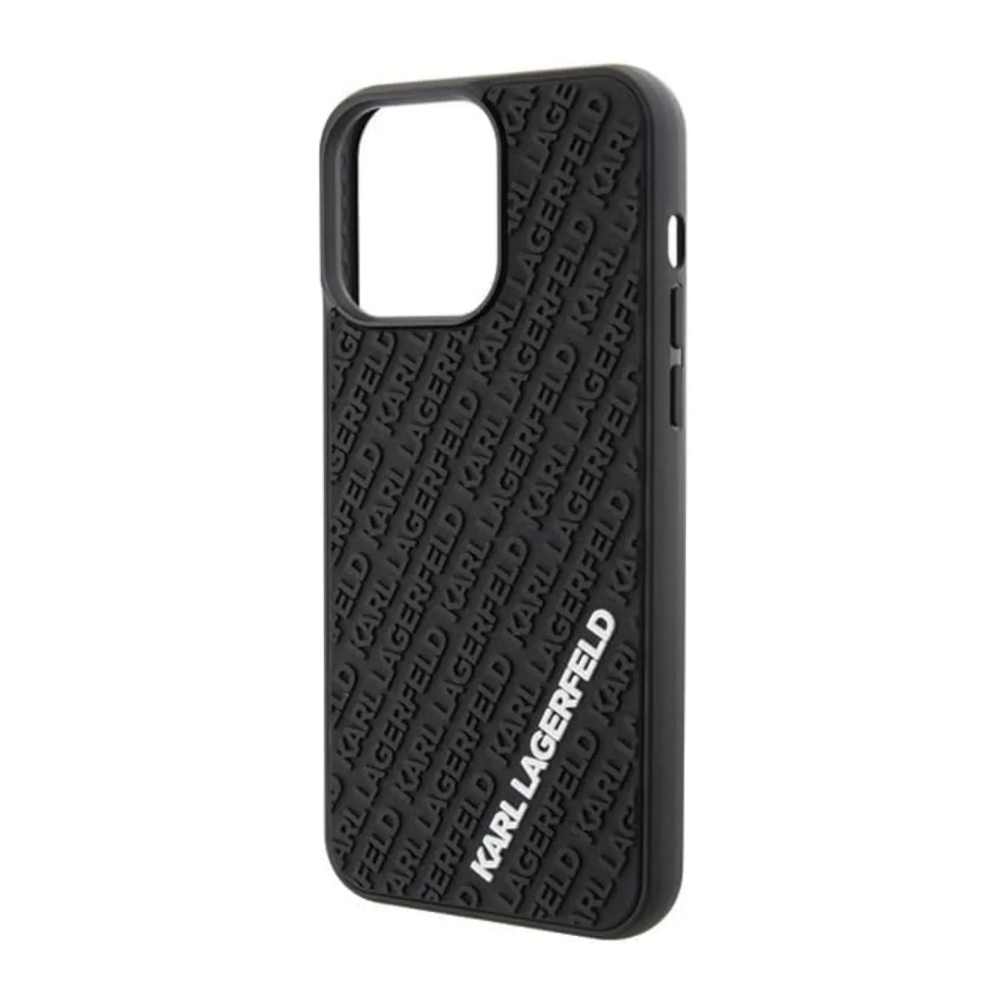 Karl Lagerfeld 3D Rubber Multi Logo Case, Schwarz - iPhone 15 Pro Max