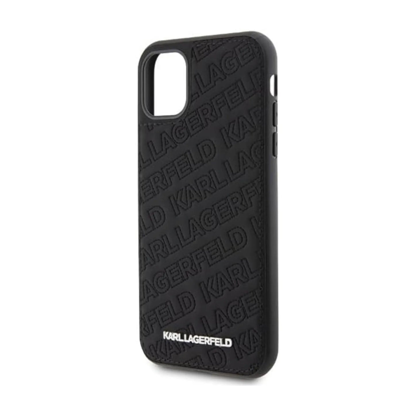 Karl Lagerfeld Gestepptes K-Muster Case, Schwarz - iPhone 11