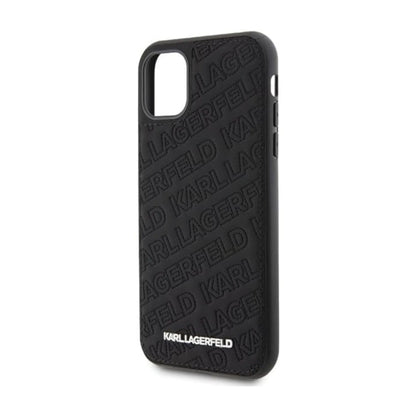 Karl Lagerfeld Gestepptes K-Muster Case, Schwarz - iPhone 11