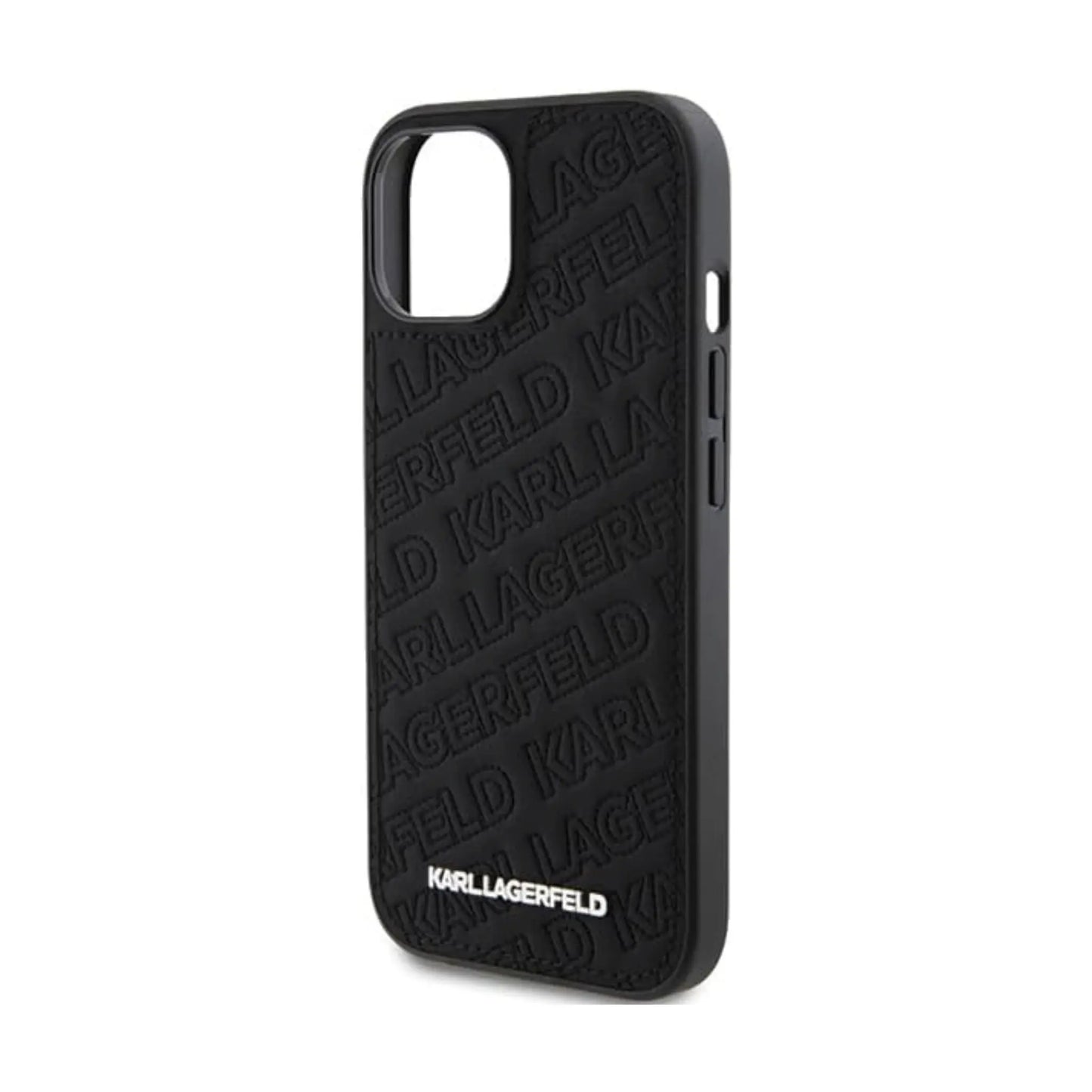 Karl Lagerfeld Gestepptes K-Muster Case, Schwarz - iPhone 15