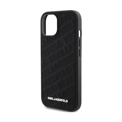 Karl Lagerfeld Gestepptes K-Muster Case, Schwarz - iPhone 15