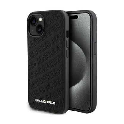 Karl Lagerfeld Gestepptes K-Muster Case, Schwarz – iPhone 15 Plus