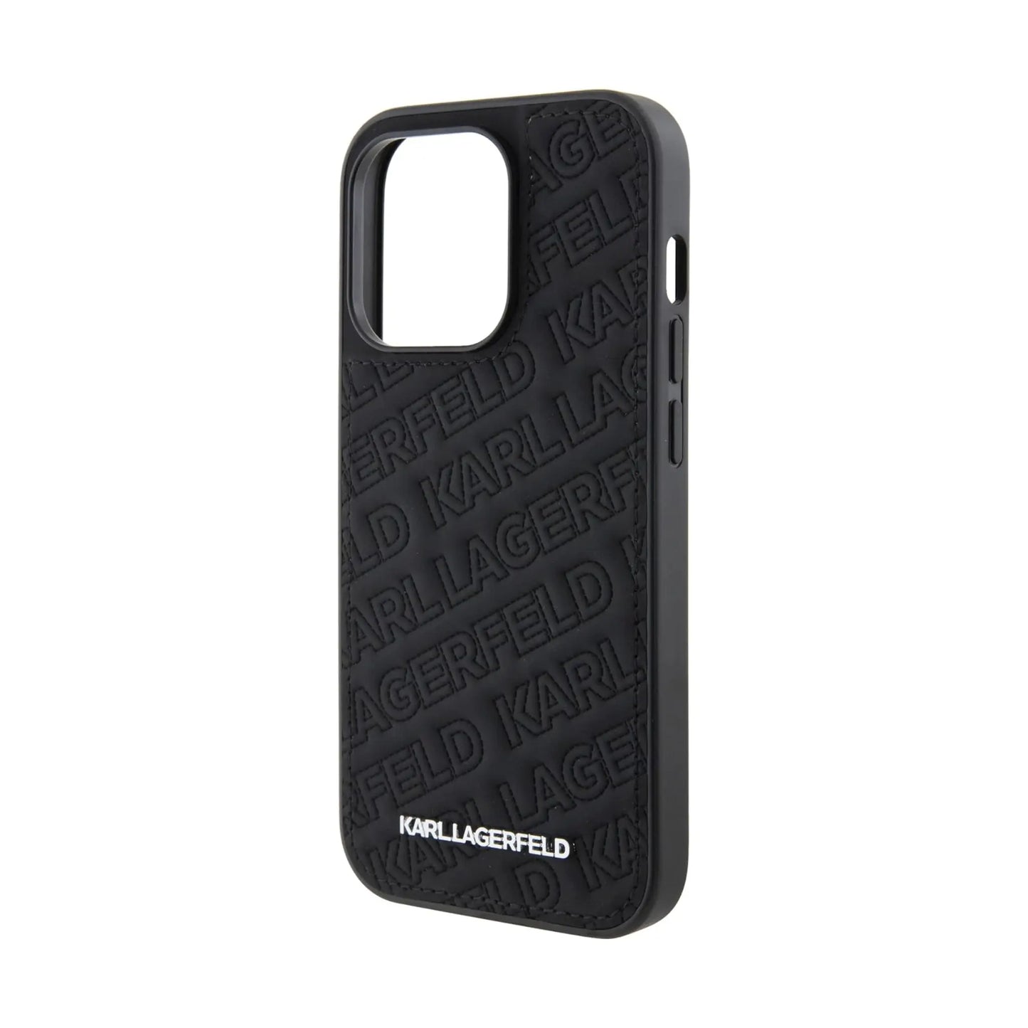 Karl Lagerfeld Gestepptes K-Muster Case, Schwarz - iPhone 15 Pro