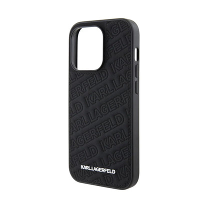 Karl Lagerfeld Gestepptes K-Muster Case, Schwarz - iPhone 15 Pro