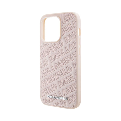 Karl Lagerfeld Hülle Gestepptes K-Muster Pink – iPhone 15 Pro Max