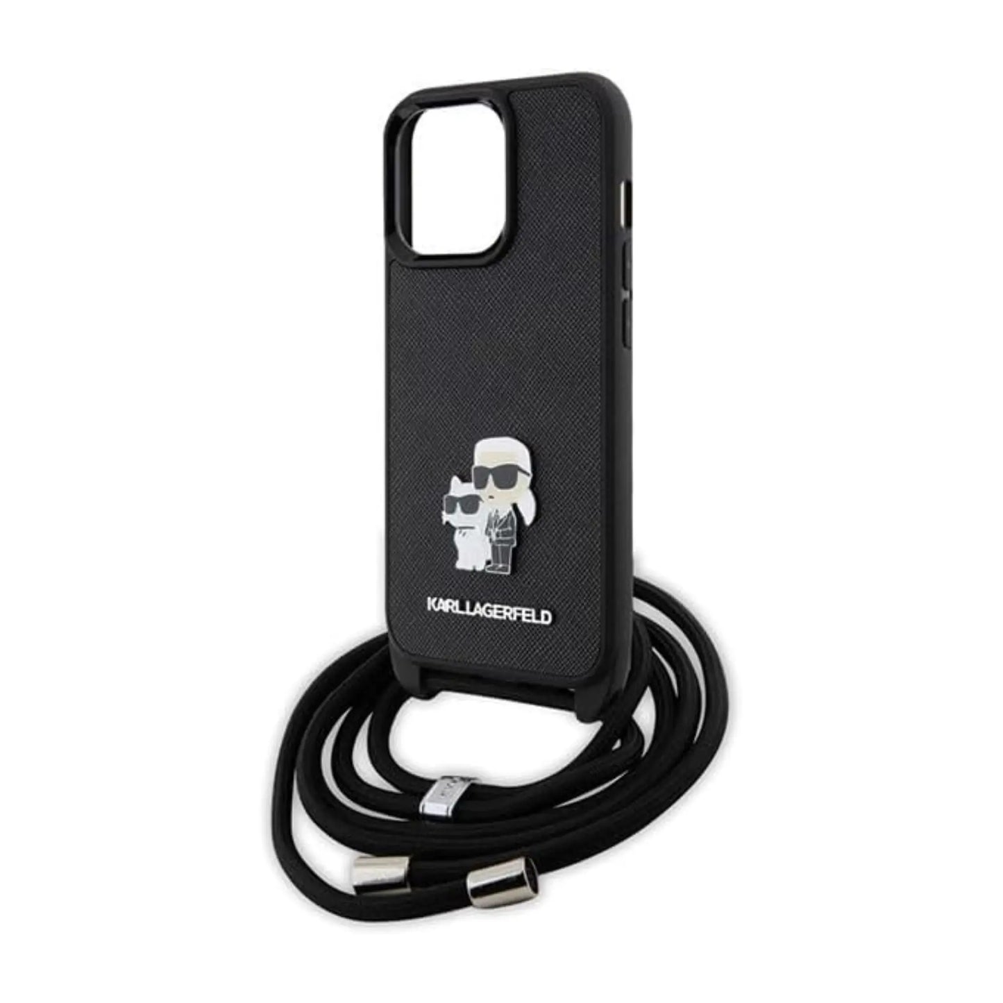 Karl Lagerfeld Crossbody Saffiano Case, Schwarz - iPhone 13 Pro