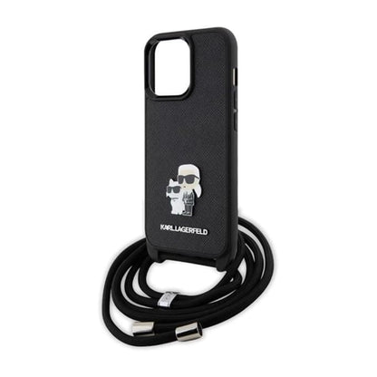Karl Lagerfeld Crossbody Saffiano Case, Schwarz - iPhone 13 Pro